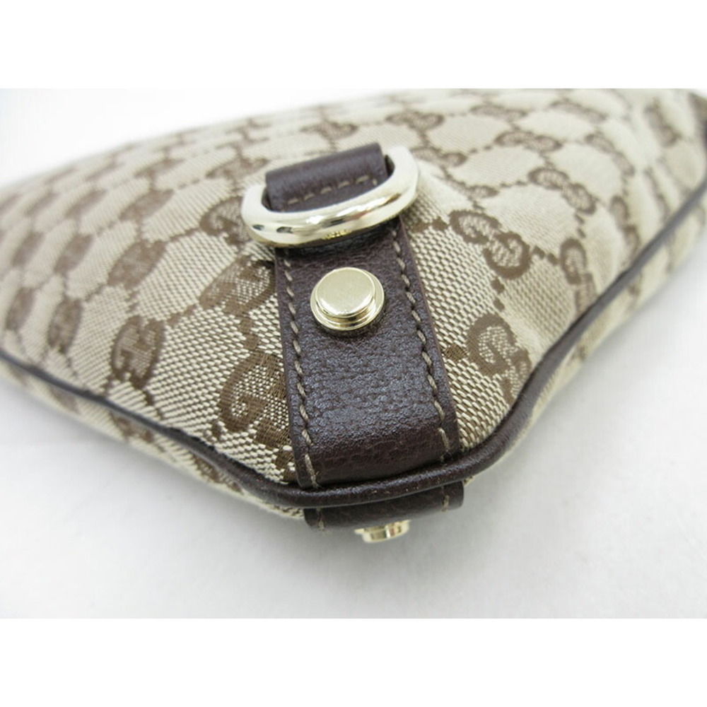 GUCCI GG Abbey Crossbody Bag Beige Canvas Leather - Picture 5 of 9